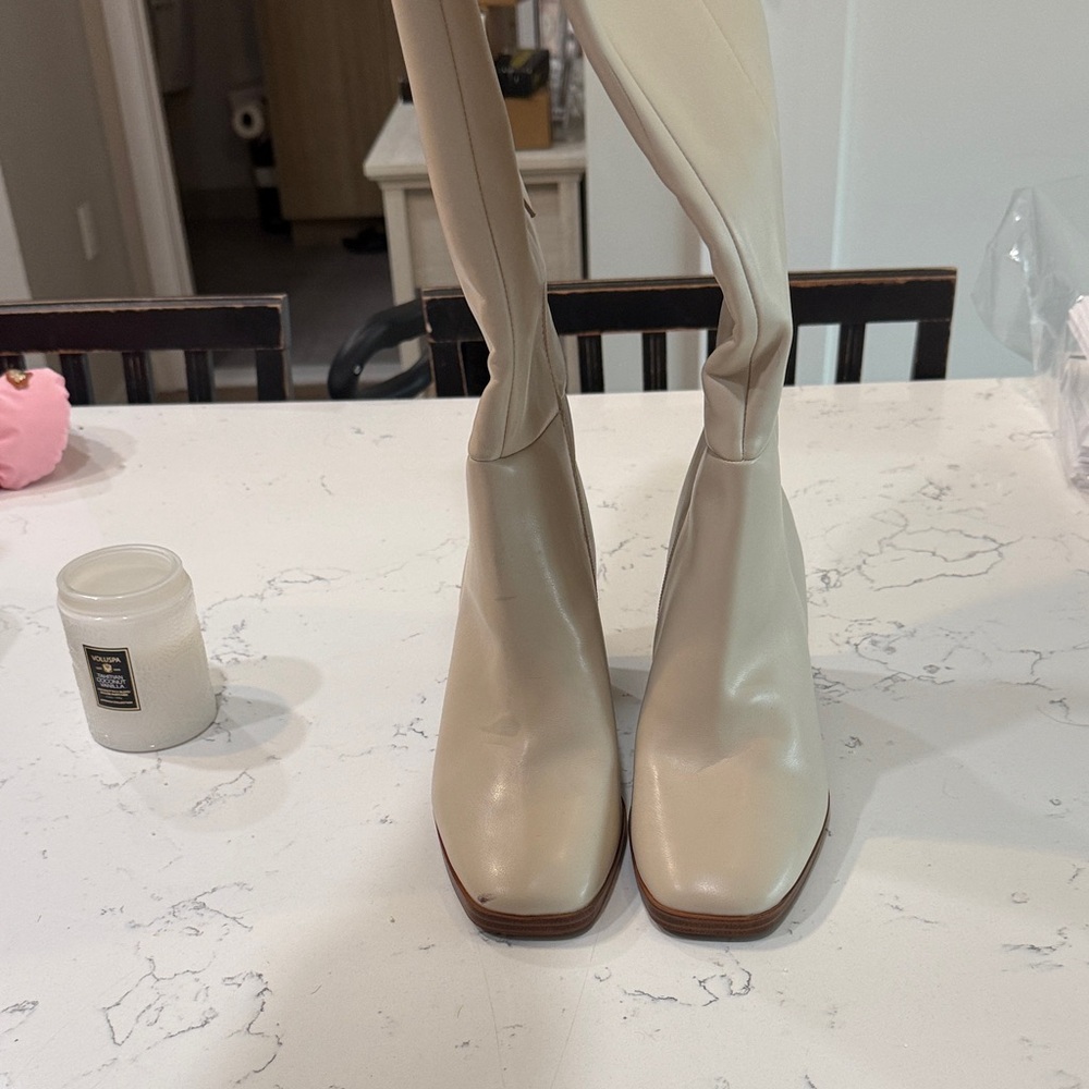 NWT never worn! Elegant Cream Women's Boots